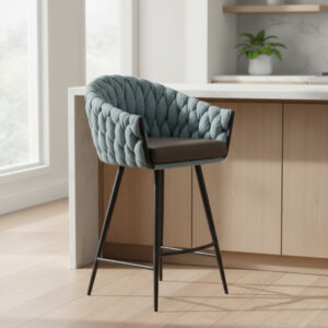 Aqua Knot Luxe Bar Chair