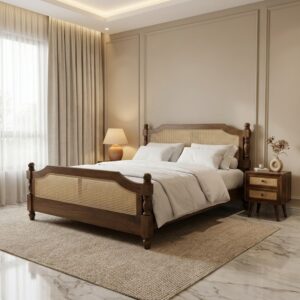 Royal Cane Panel Bed