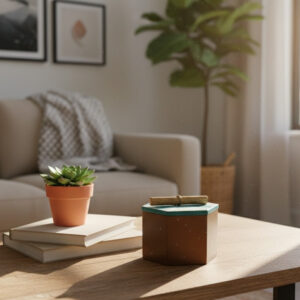 NeelVana Facet Wooden Canister