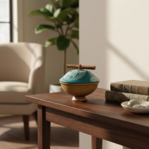 NeelKosha Handcrafted Round Box