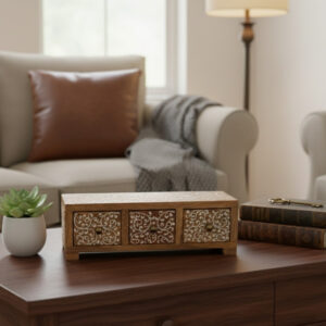 ClassicPetal Wide Wooden Organizer