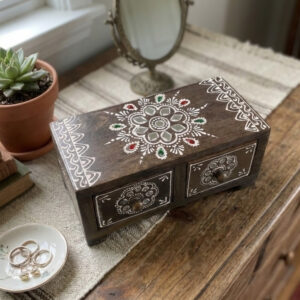 MandalaNest Handcrafted Wooden Box