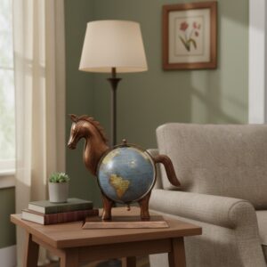Majestic Horse Globe Décor