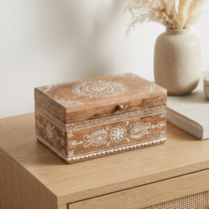 MandalaKraft Heritage Wooden Storage Box