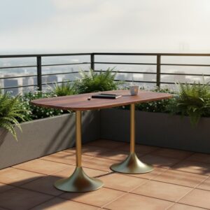 Duo Brass Café Table