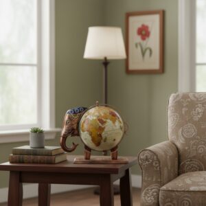 Classic Elephant Globe Decor