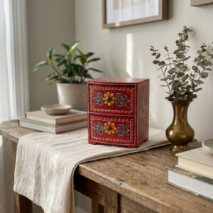 RubyFolk Dual Drawer Wooden Chest