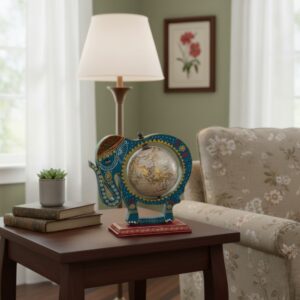 Ornate Fish Globe Table Sculpture