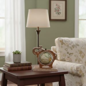 Antique Clock Globe Decor