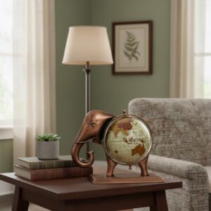 Majestic Elephant World Globe