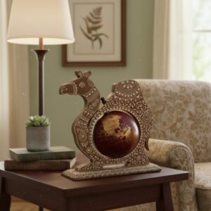 Heritage Camel Globe Sculpture