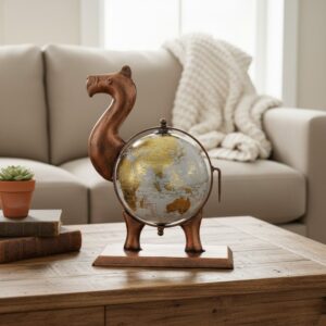 Classic Horse World Globe Accent