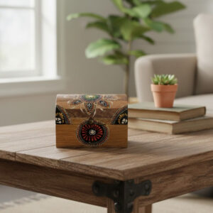 AnuraagMandala Handcrafted Wooden Keepsake Box