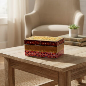 RangMahal Prism Hand-Painted Wooden Storage Box
