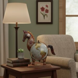 Royal Horse Globe Décor