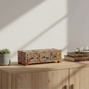 CraftAura Slim Wooden Storage Box